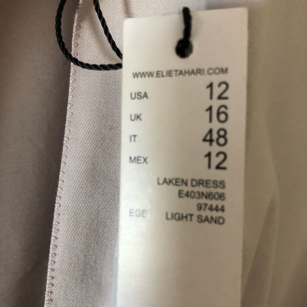 Elie Tahari beige dress. - Picture 4 of 5